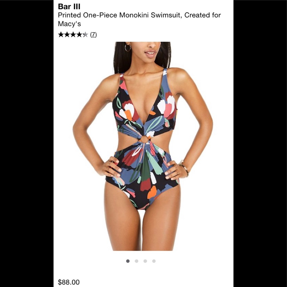 Bar III one piece swim used